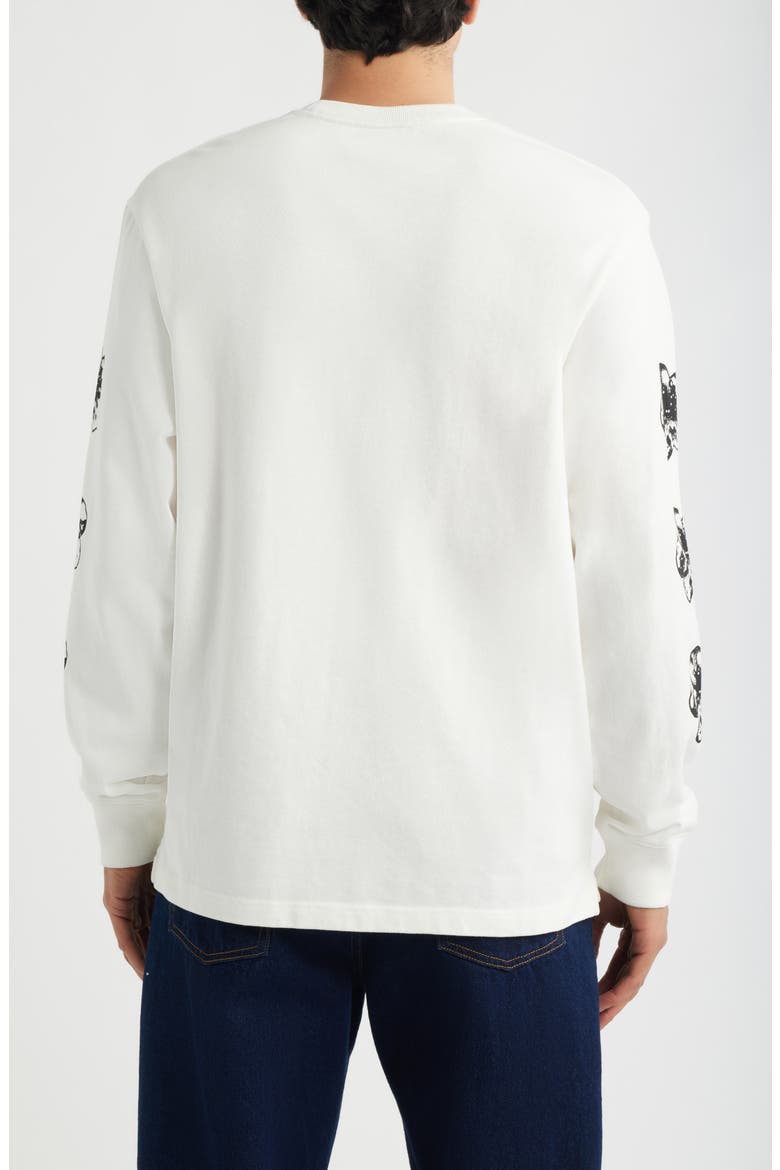 Flower Graphic Long Sleeve T-Shirt, Alternate, color, 02 OFF WHITE