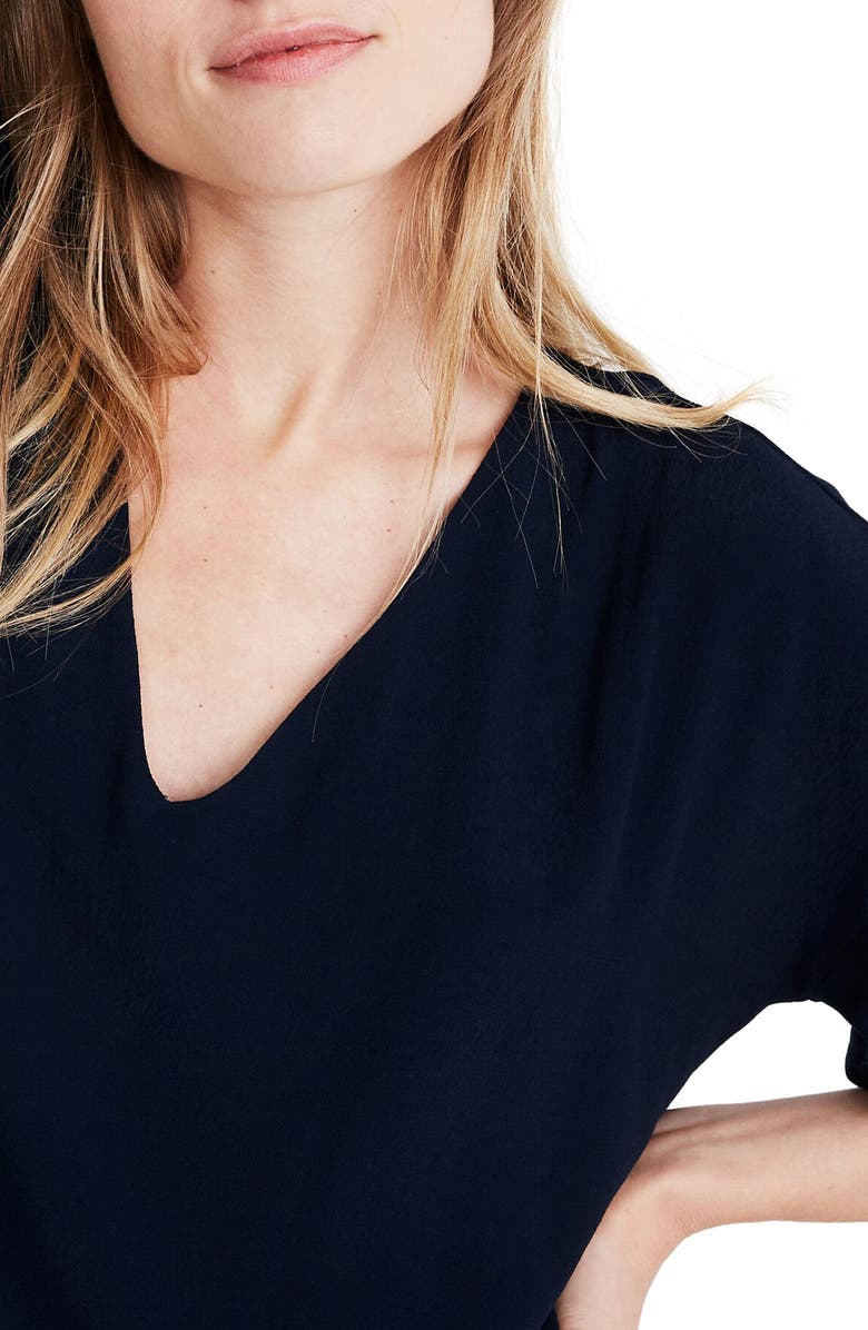 Madewell Ruffle-Sleeve Easy Dress, Alternate, color,