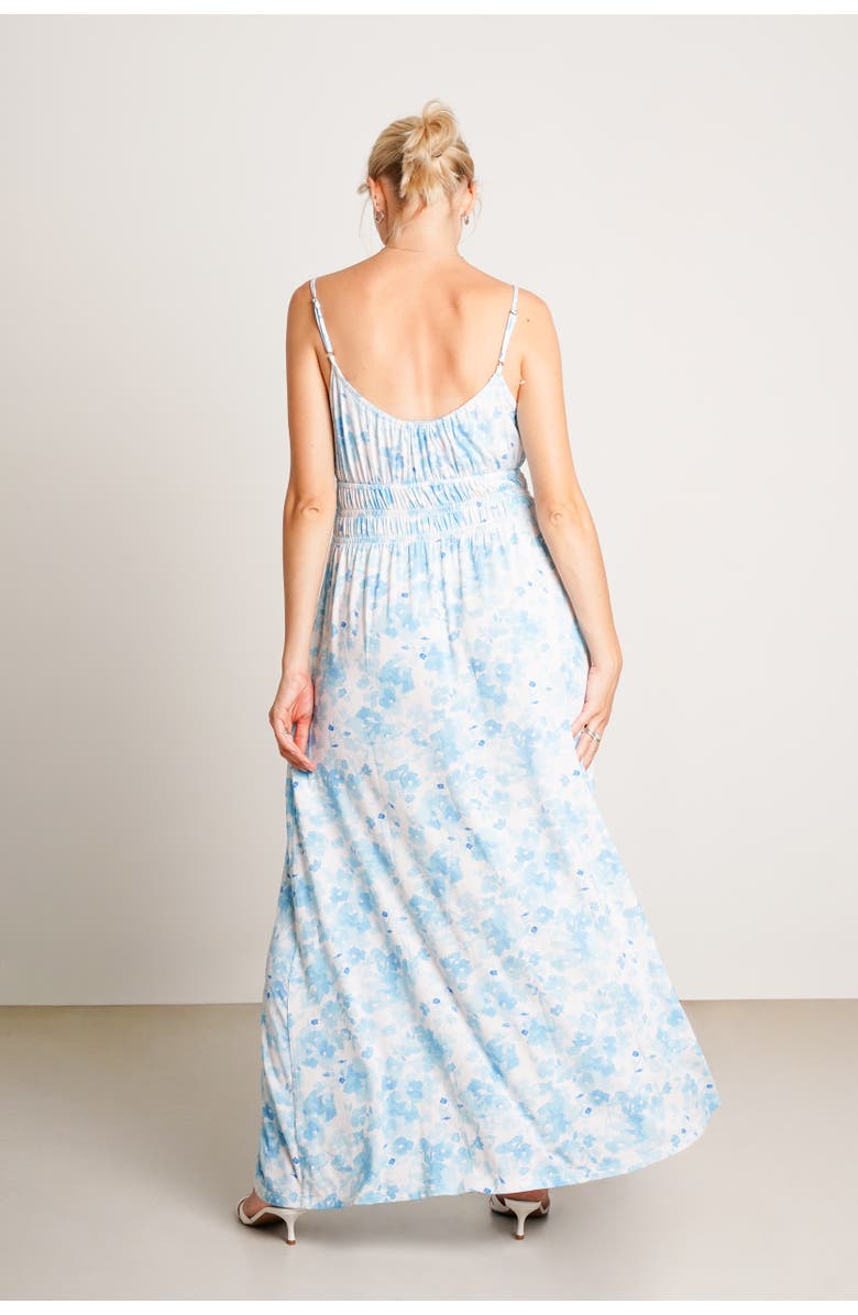 Nom Maternity Capri Maternity & Nursing Maxi Dress, Alternate, color, Blue Floral