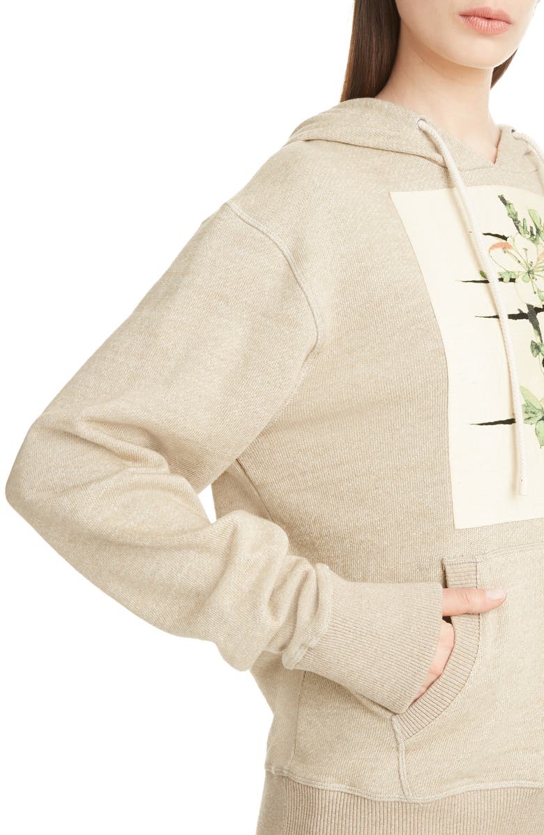 Loewe Botanical Print Knit Hoodie, Alternate, color, 