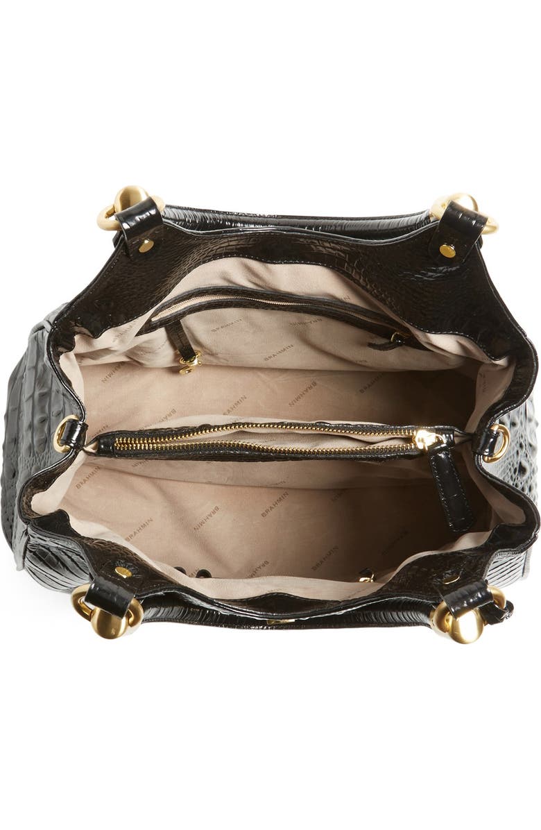 Brahmin Elisa Croc Embossed Leather Shoulder Bag, Alternate, color,