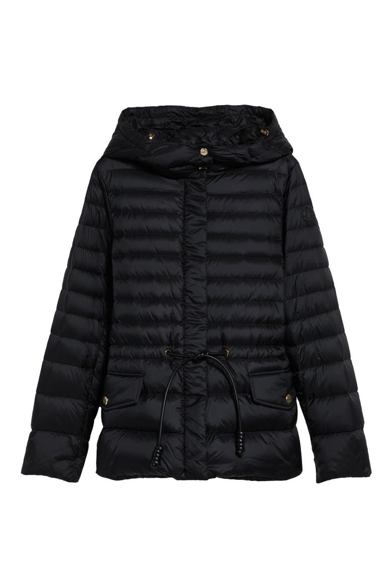 Raies Quilted Down Puffer Jacket, Alternate, color, BLACK