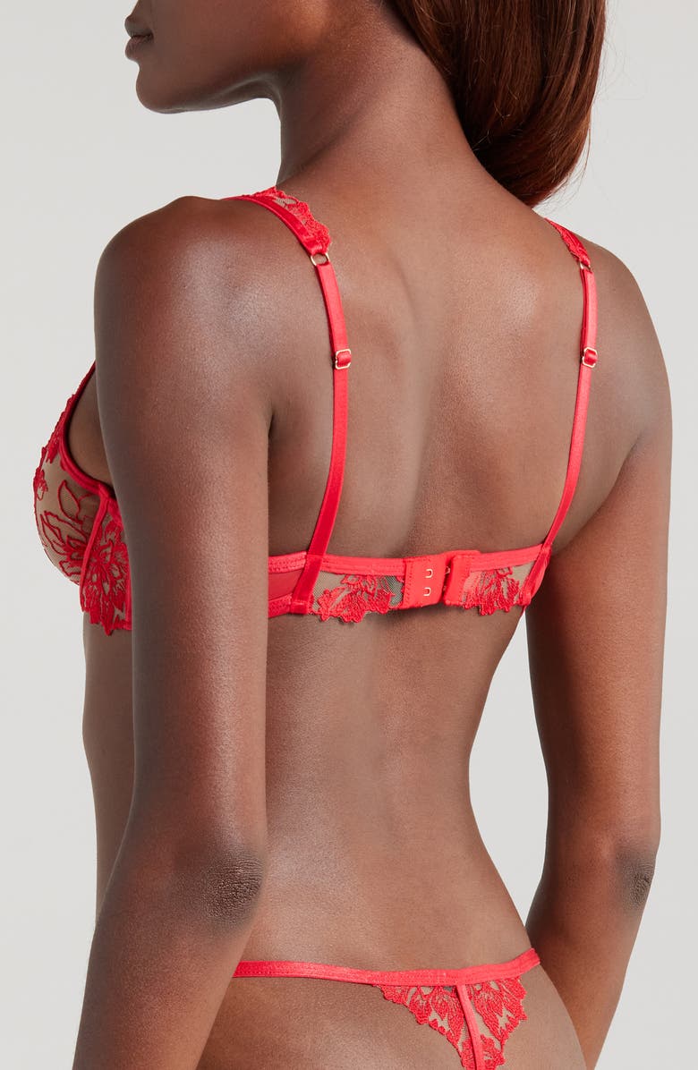 Bluebella Samara Underwire Bra, Alternate, color, Red/ Sheer