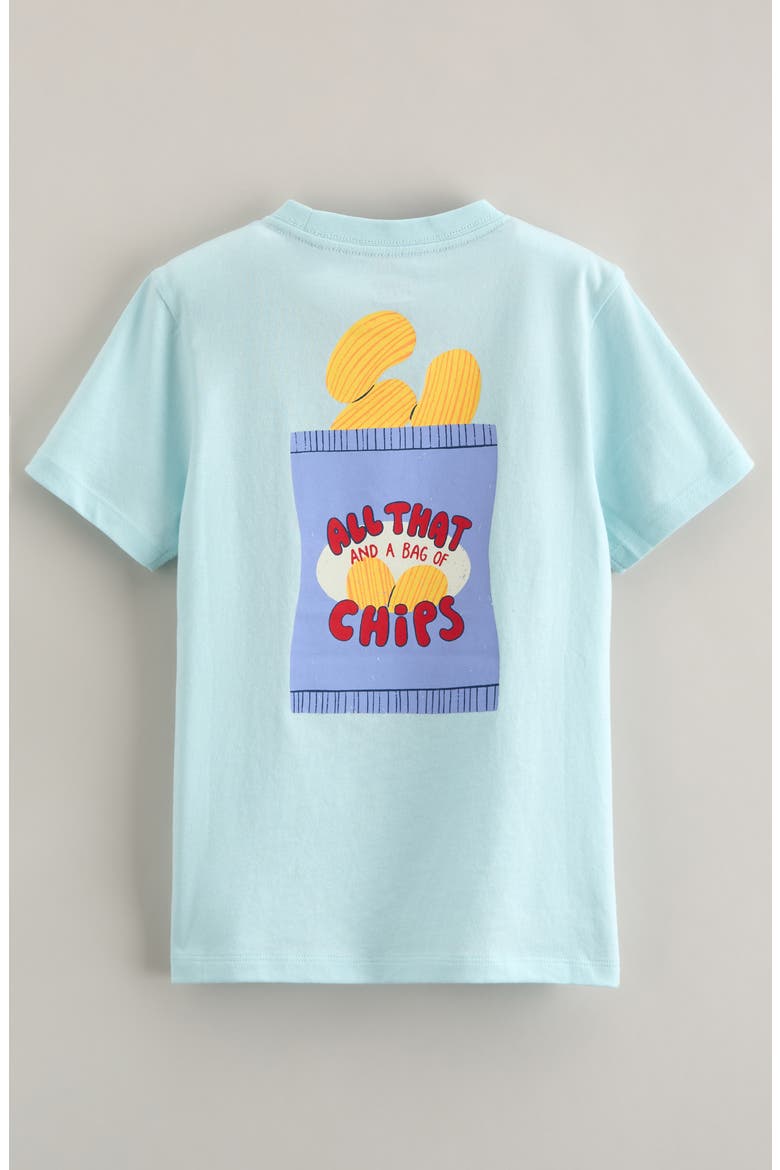 Graphic T-Shirt, Alternate, color, BLUE PASTEL BAG OF CHIPS
