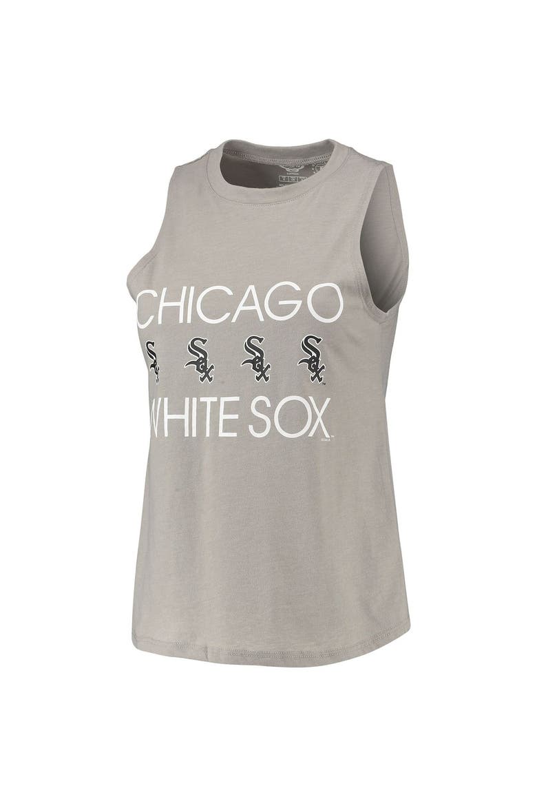 Women's Concepts Sport Black/Gray Chicago White Sox Meter Muscle Tank Top & Pants Sleep Set, Alternate, color, Black