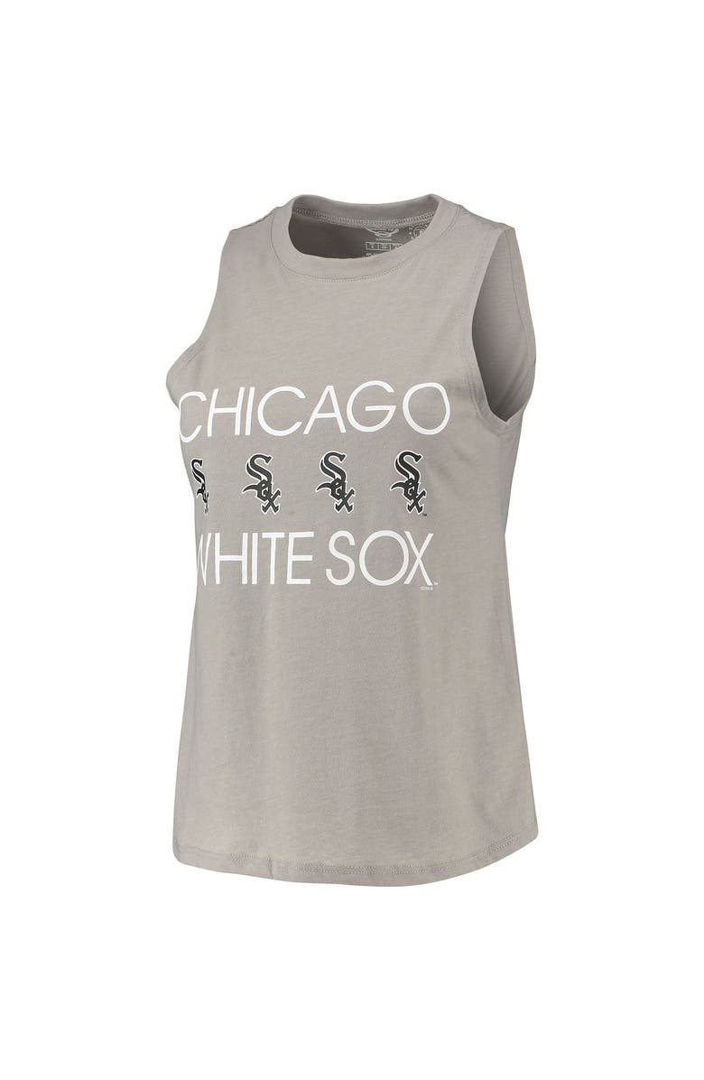 CONCEPTS SPORT Women's Concepts Sport Black/Gray Chicago White Sox Meter Muscle Tank Top & Pants Sleep Set, Alternate, color, Black