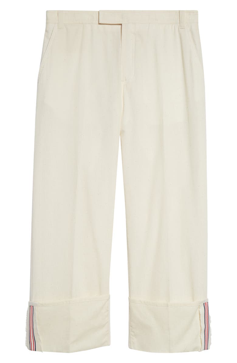 Thom Browne Unconstructed Straight Leg Pants, Alternate, color, Muslin