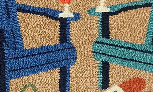 R16 Home Beach Drinks Indoor/outdoor Doormat In Tan Multi