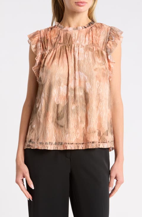 Flutter Sleeve Lace Top