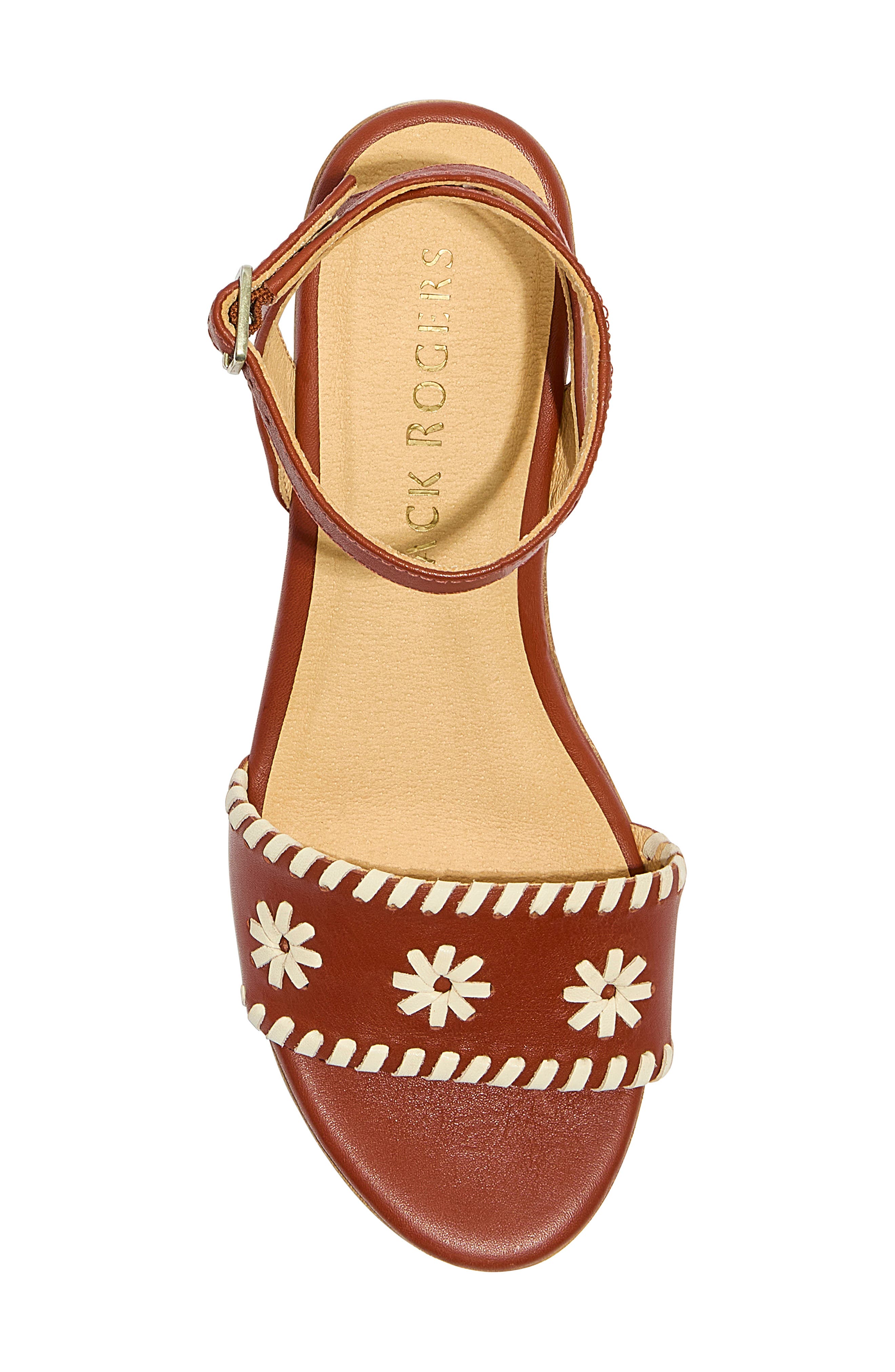 Ferry Stacked Platform Wedge Sandal, Alternate, color, LUGGAGE/ IVORY