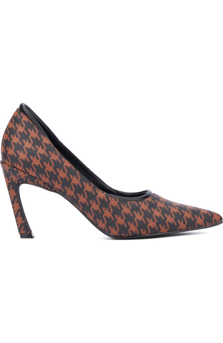 NEW YORK AND COMPANY Kailynn Stiletto Pump, Alternate, color, Brown Houndstooth