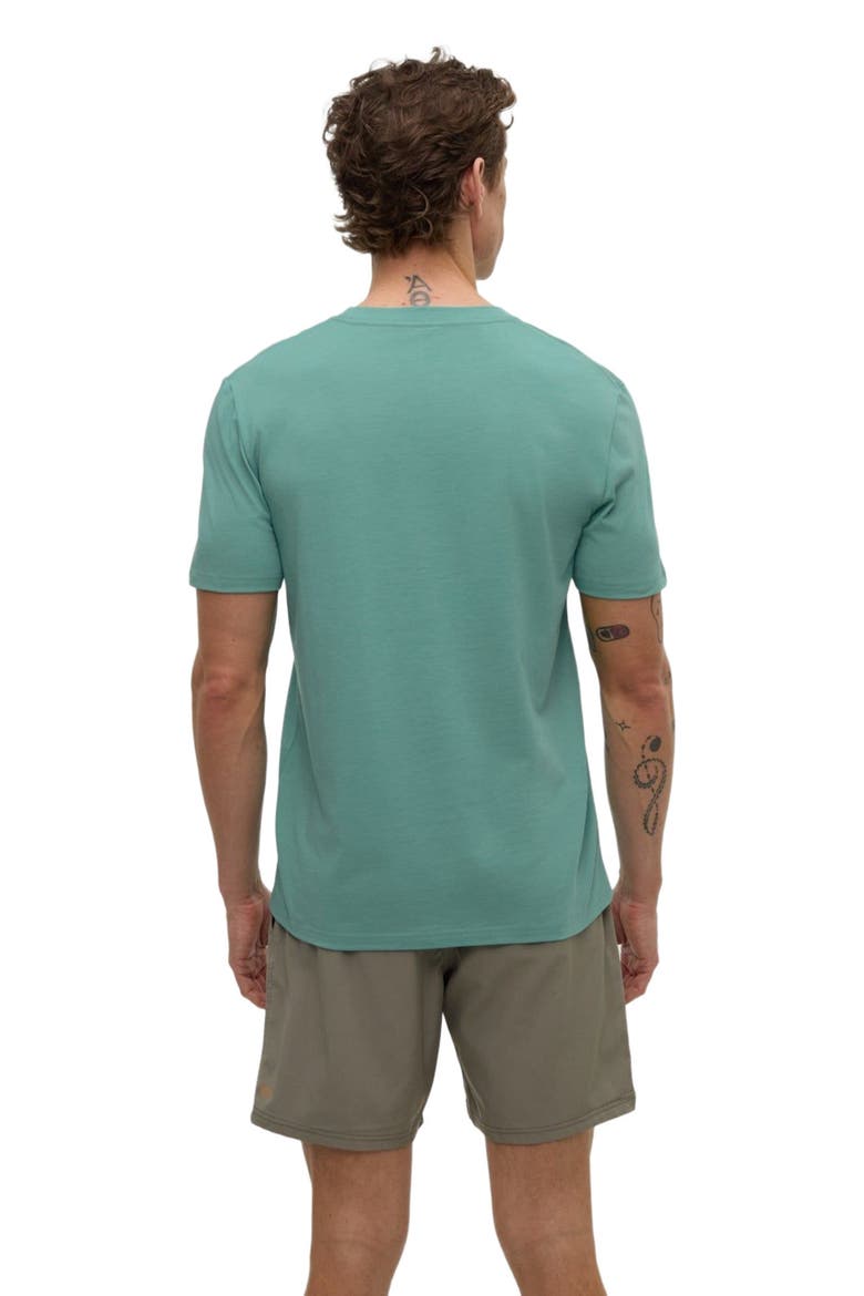 Baker T-Shirt, Alternate, color, Turquoise Sky Heather
