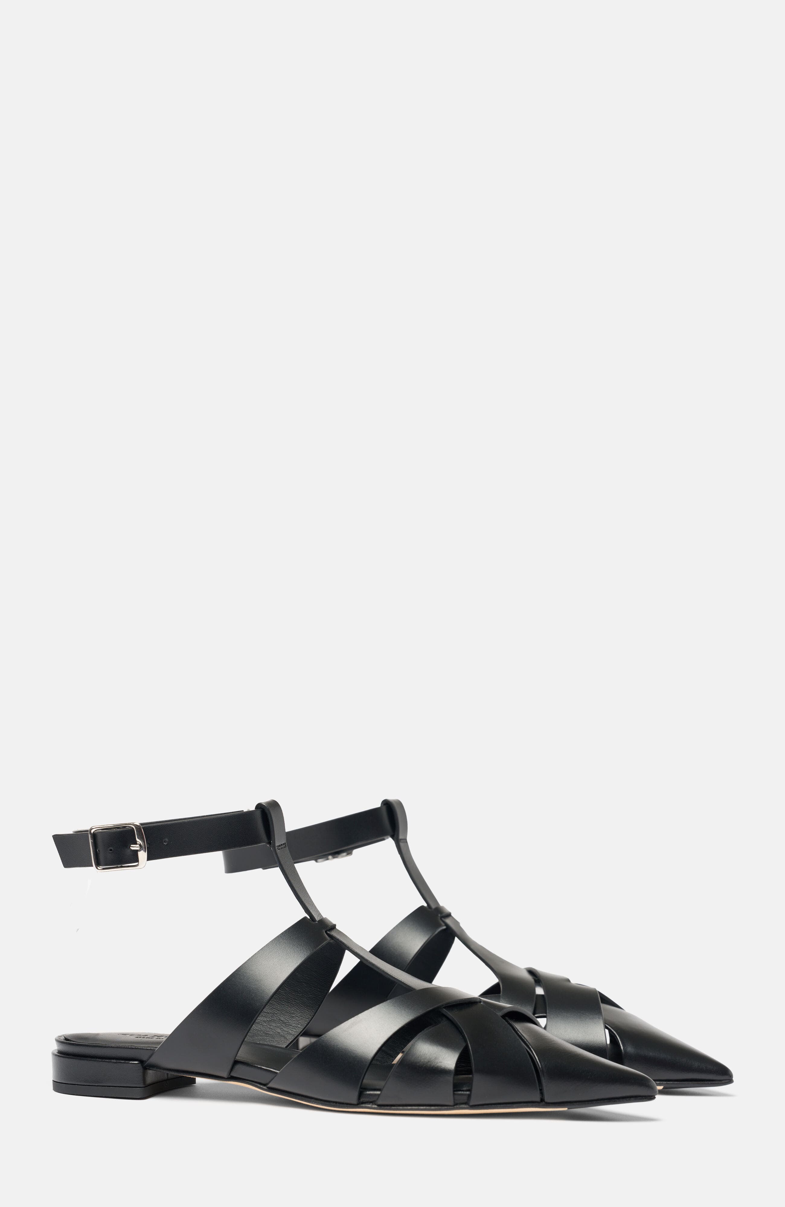 SCAROSSO Clara Ballerinas, Main, color, Black - Calf