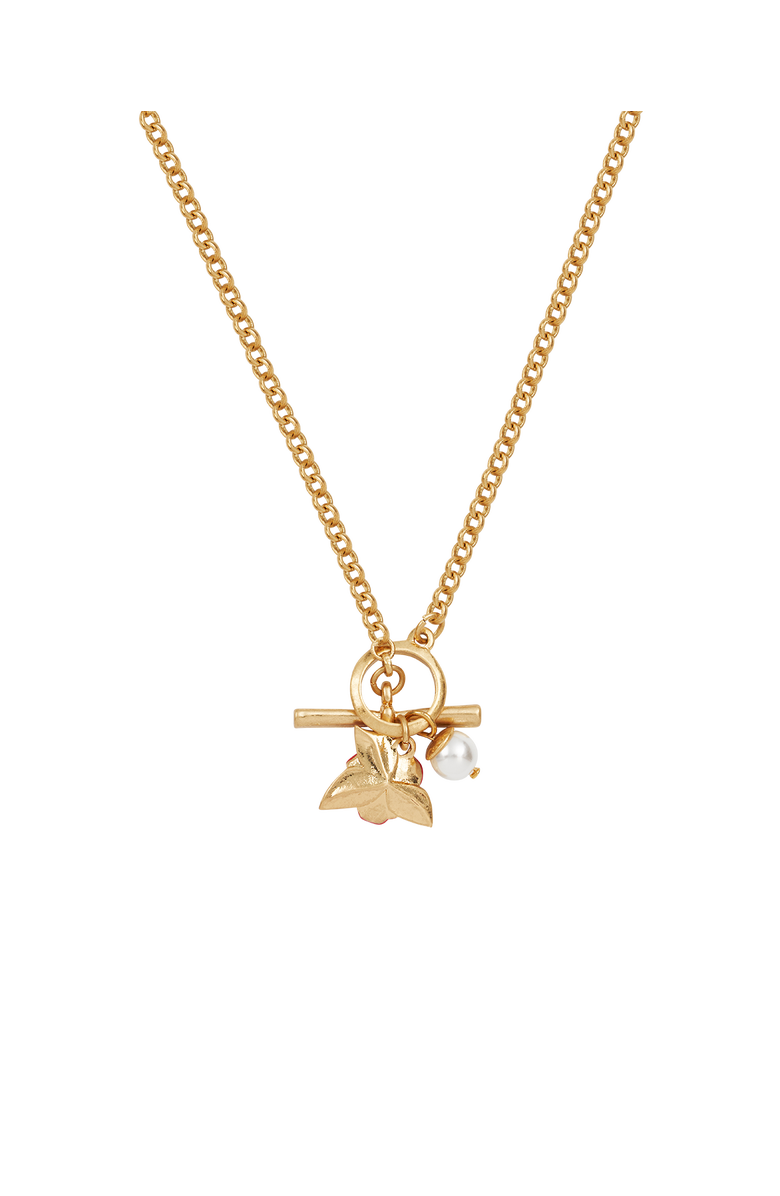 Fable England English Rose Pearl Gold Chain Necklace, Alternate, color, Gold