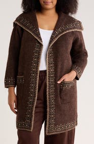 MAX STUDIO Longline Open Front Cardigan