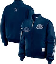 WEAR by Erin Andrews Women's WEAR by Erin Andrews Navy Dallas Cowboys Patch Full-Zip Bomber Jacket