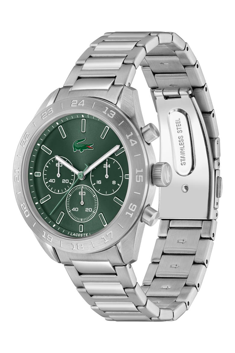 Boston Chronograph Bracelet Watch, 42mm, Alternate, color, GREEN