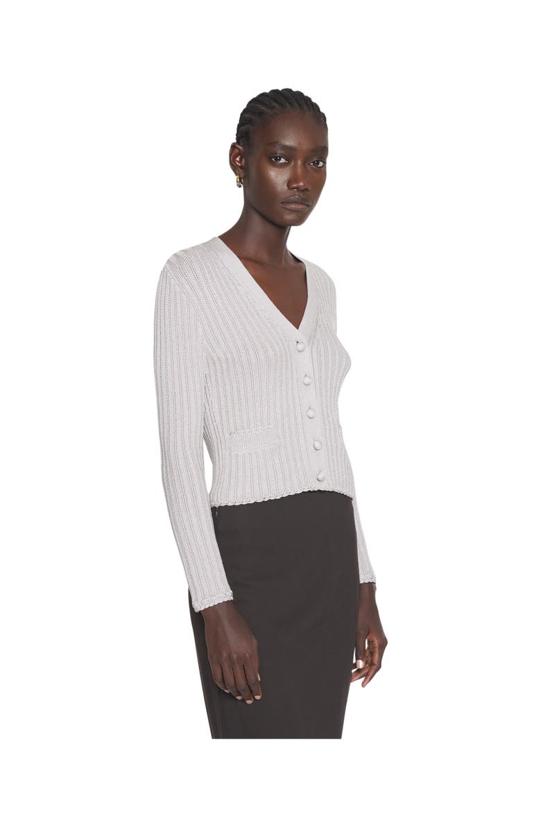 Lanvin Ribbed Cardigan In Viscose, Alternate, color, 