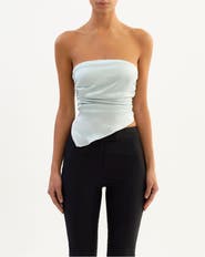 LAMARQUE BAILA | Asymmetric Satin Scarf Top