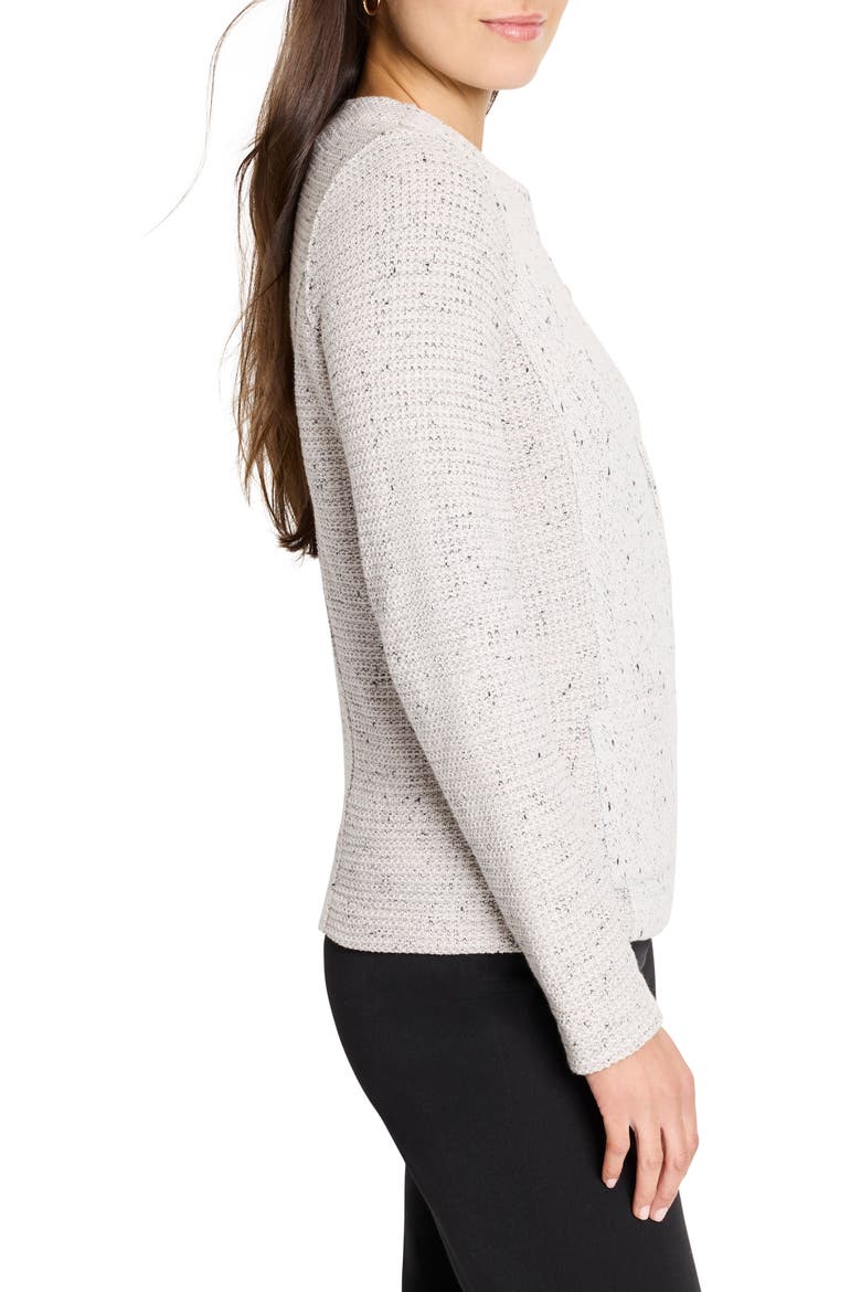 Knit & Woven Zip Front Jacket, Alternate, color, SUGAR COOKIE