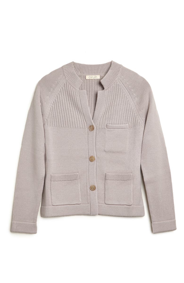 oyun Shrunken Jacket, Alternate, color, Dove Grey