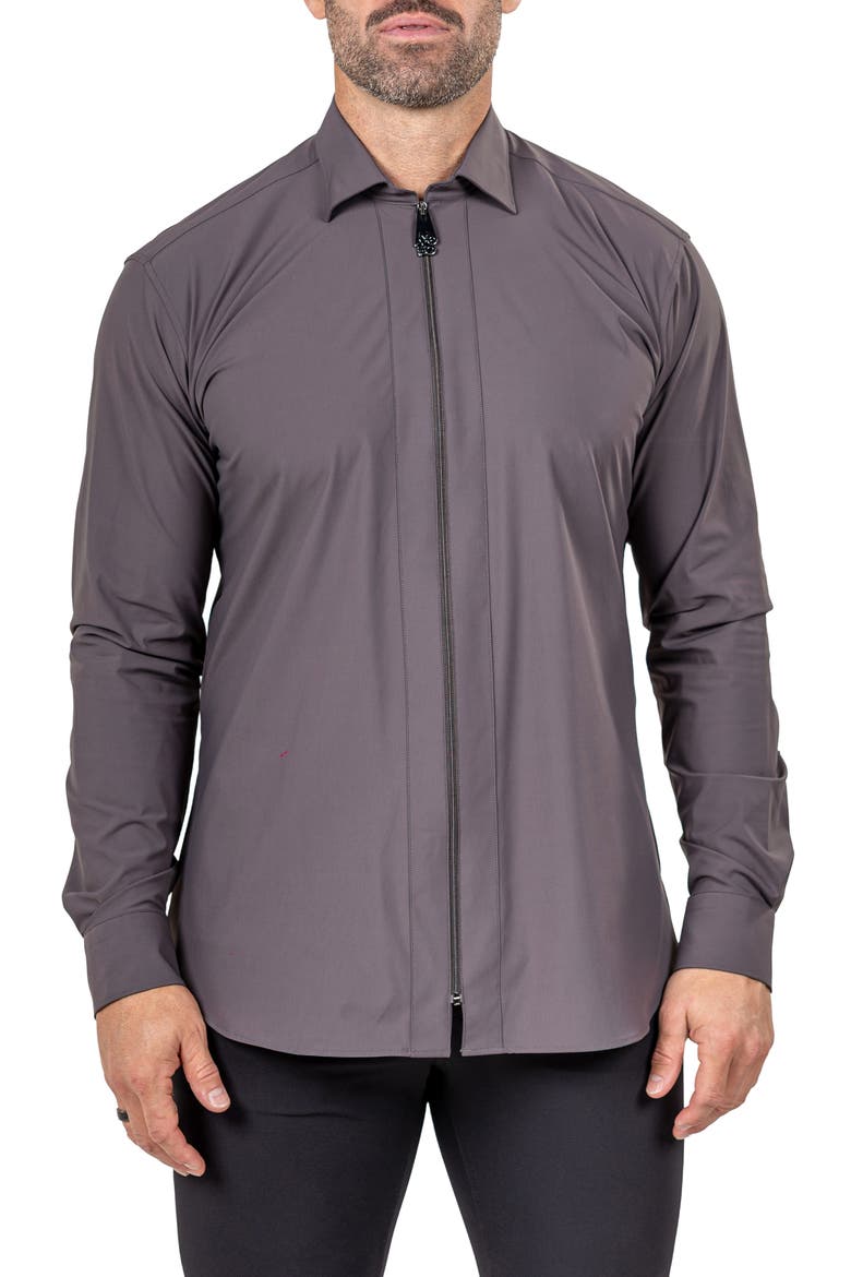 Zip Jacket, Main, color, BROWN