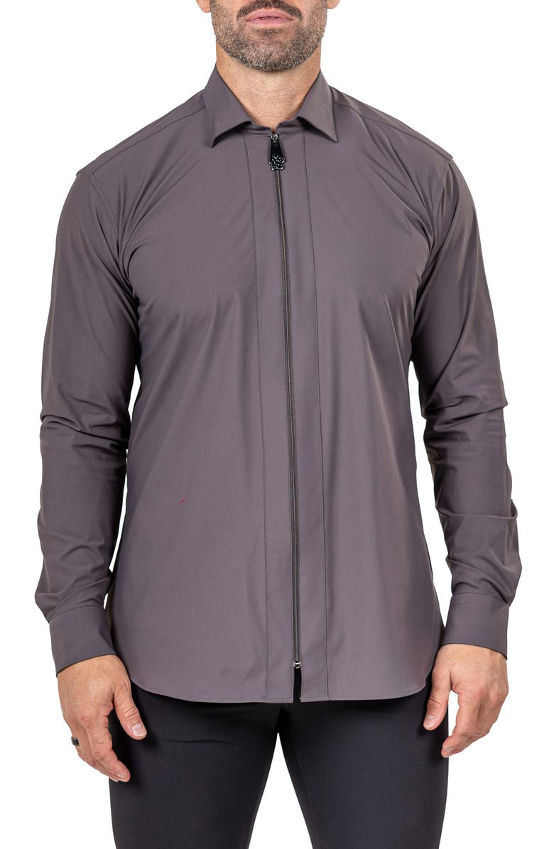 Maceoo Zip Jacket, Main, color, Brown