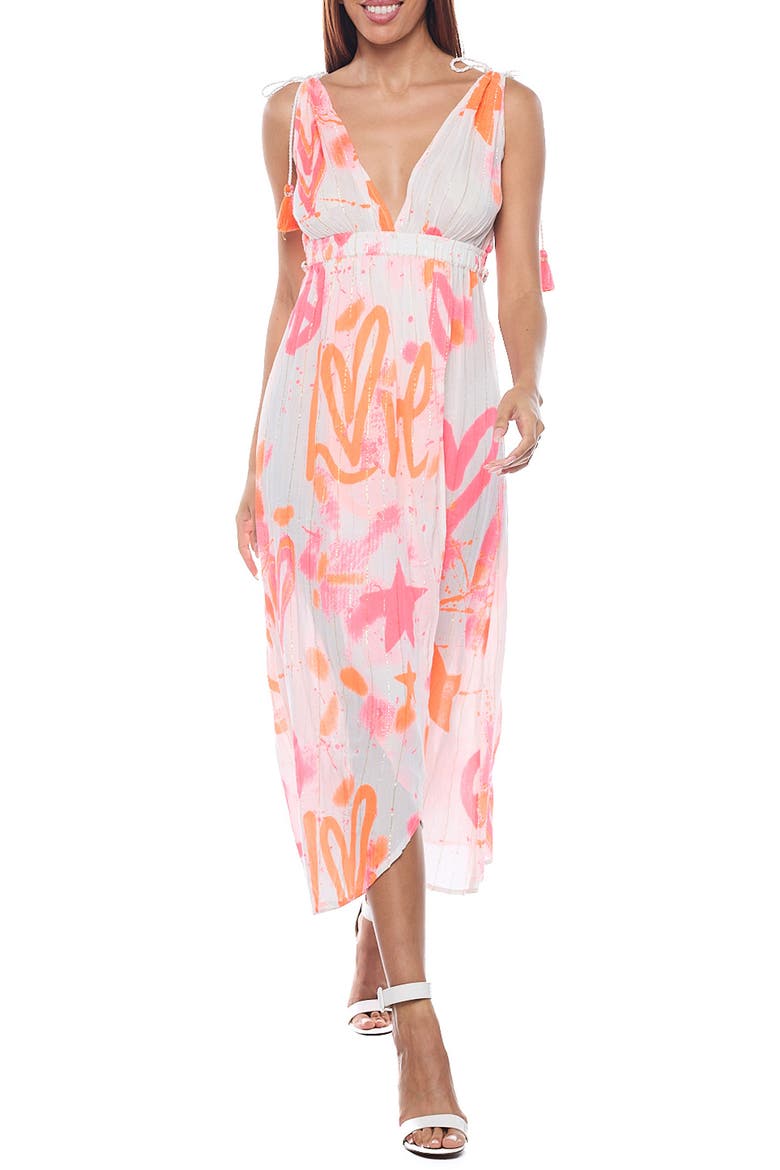 Love Plunge Maxi Sundress, Main, color, PINK