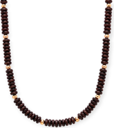 CUFFED BY NANO Dark Chocolate and 14k Gold Filled Beaded Necklace