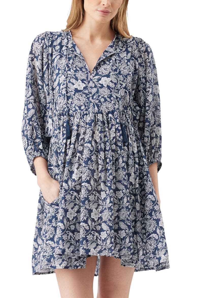 Cali Nursing Dress, Main, color, Ink / White