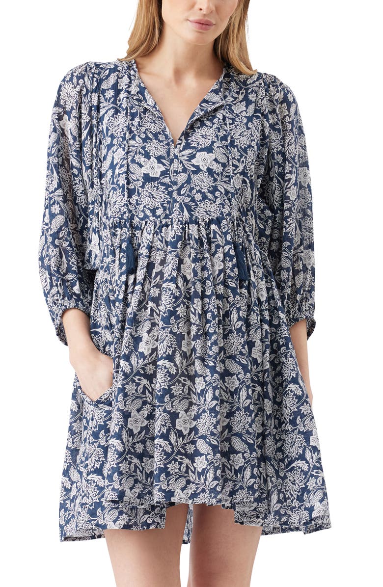 Ripe Maternity Cali Nursing Dress, Main, color, Ink / White