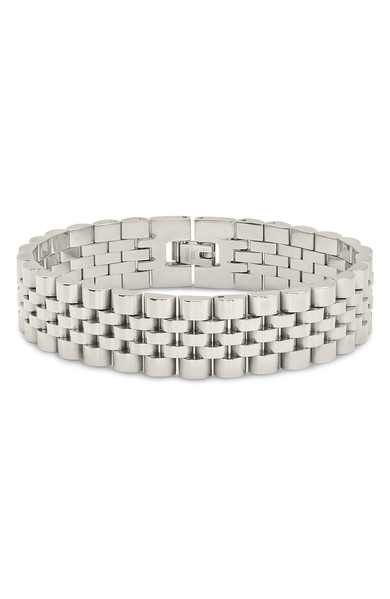 Sterling Forever Chunky Watch Chain Bracelet