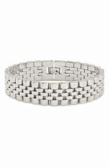 Sterling Forever Chunky Watch Chain Bracelet