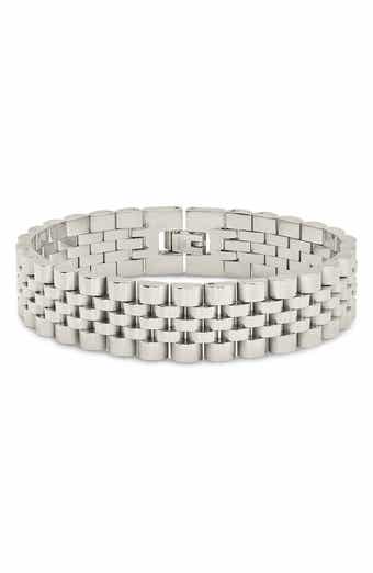 Sterling Forever Chunky Watch Chain Bracelet