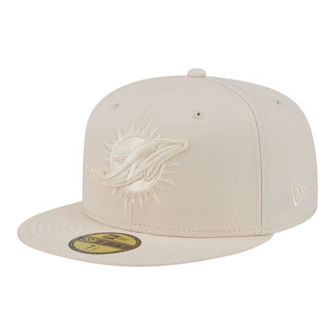 Men's New Era Cream Miami Dolphins Color Pack 59FIFTY Fitted Hat