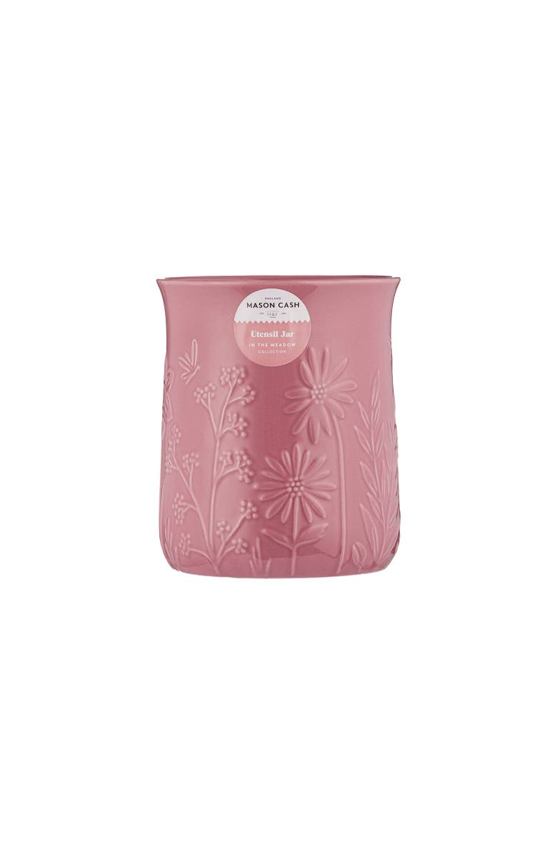MASON CASH In The Meadow Utensil Crock, 6" x 5", Alternate, color, Pink