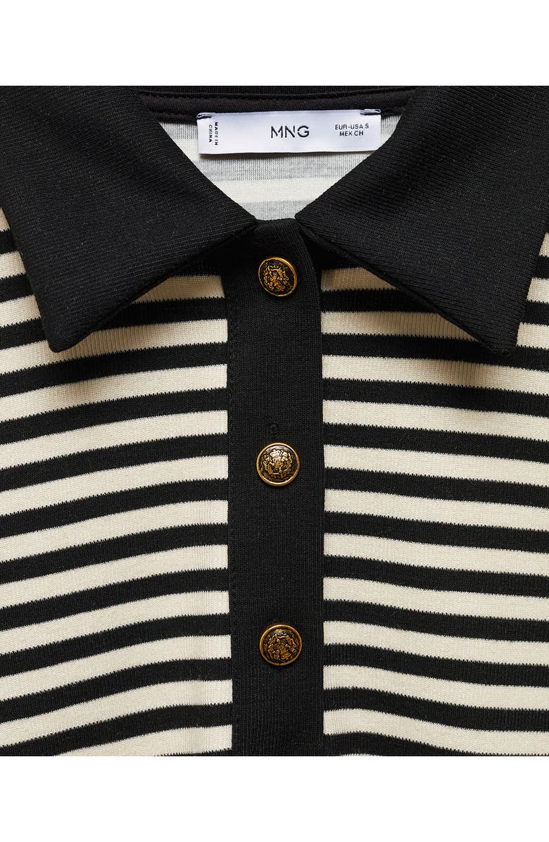 MANGO Stripe Long Sleeve Polo, Alternate, color,