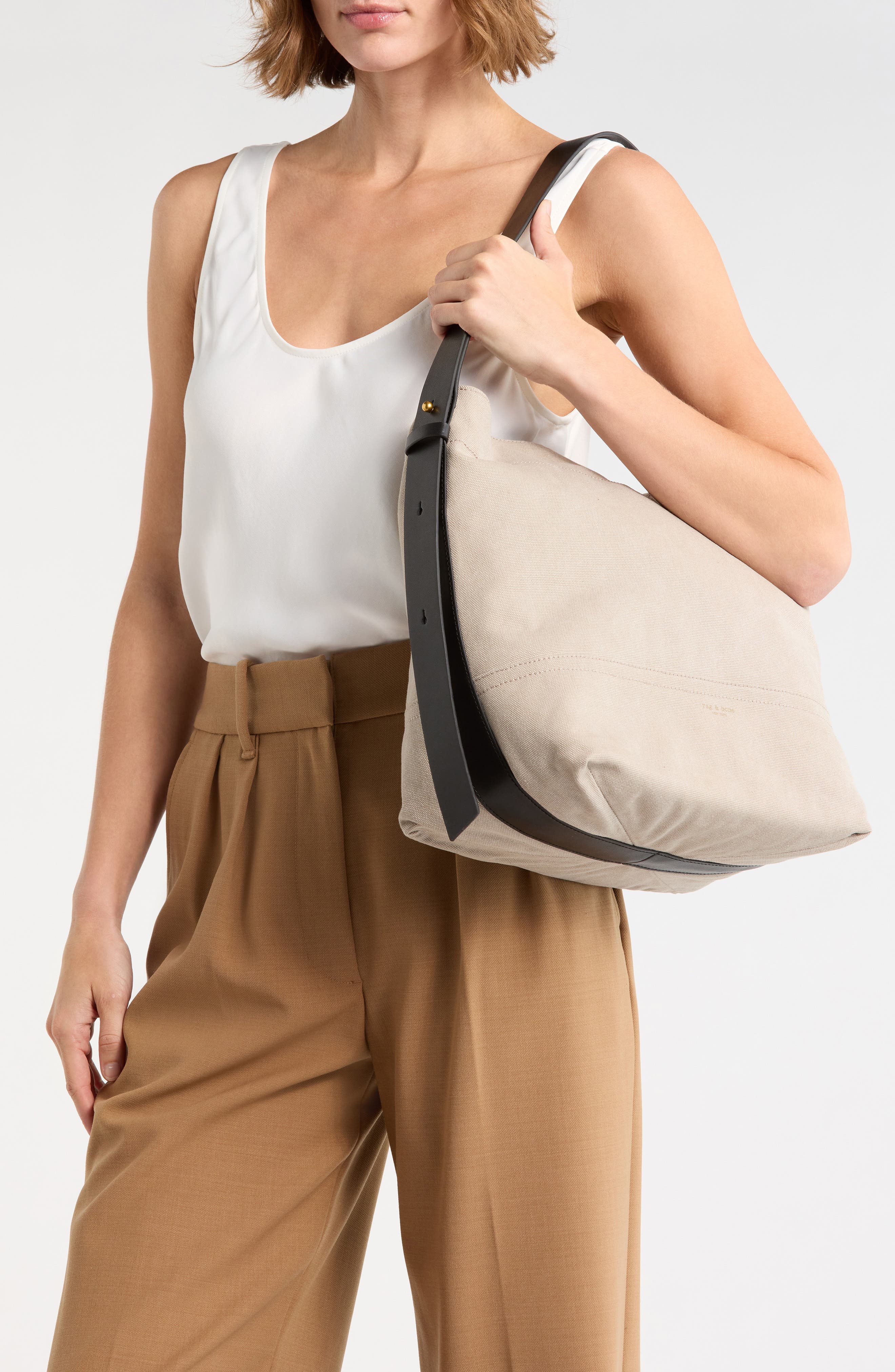 rag & bone Clinton Canvas Bucket Bag, Alternate, color, Psd
