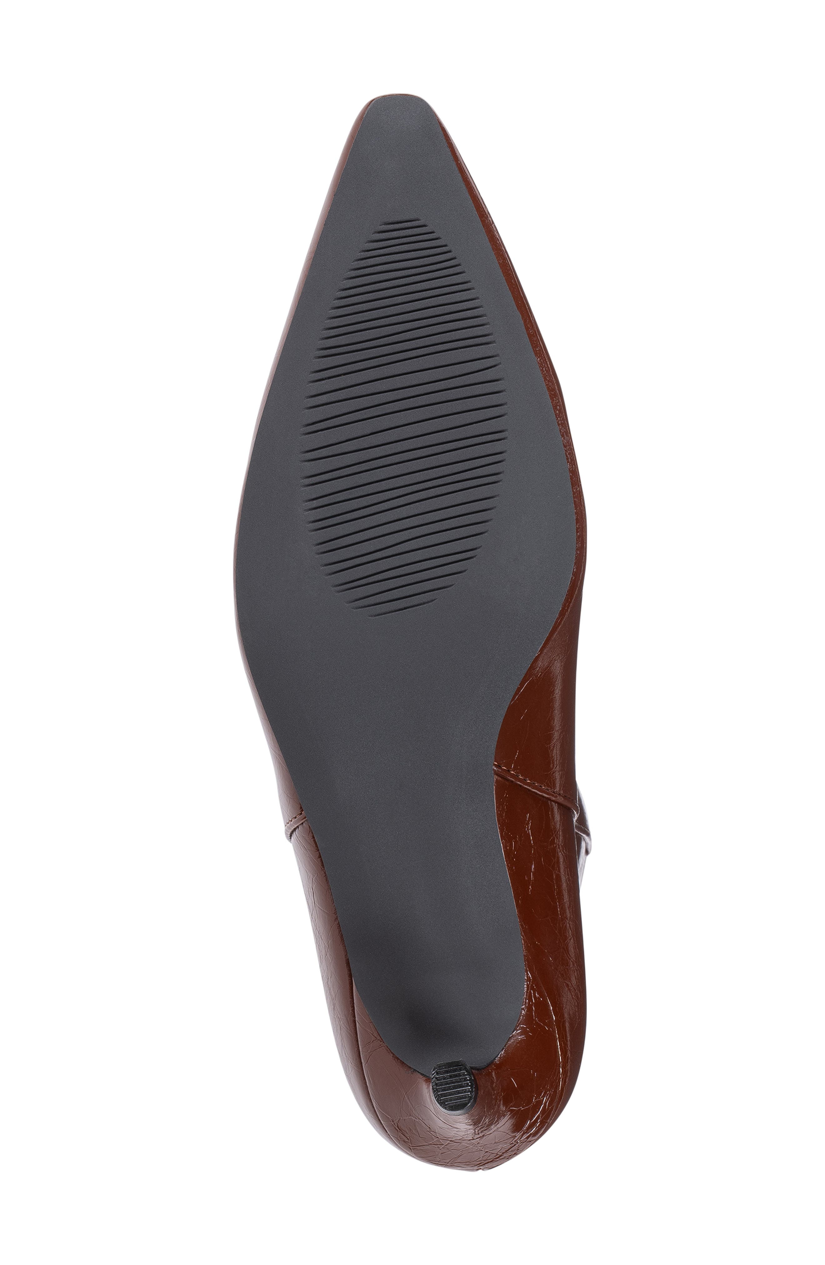 Rorey Croc Embossed Faux Leather Ankle Bootie, Alternate, color, BROWN