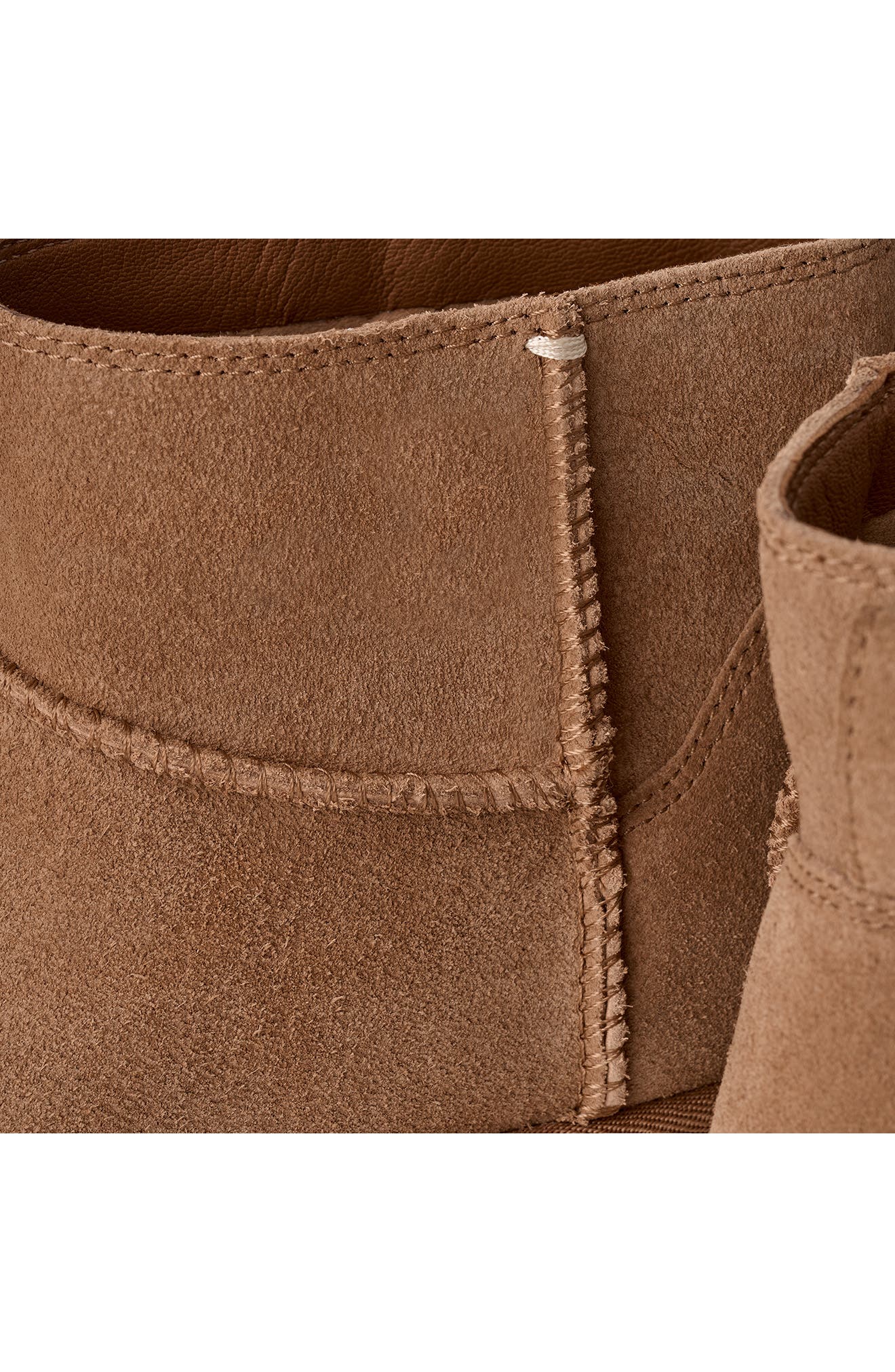 Classic Mini Deconstructed Genuine Shearling Lined Boot, Alternate, color, CHESTNUT