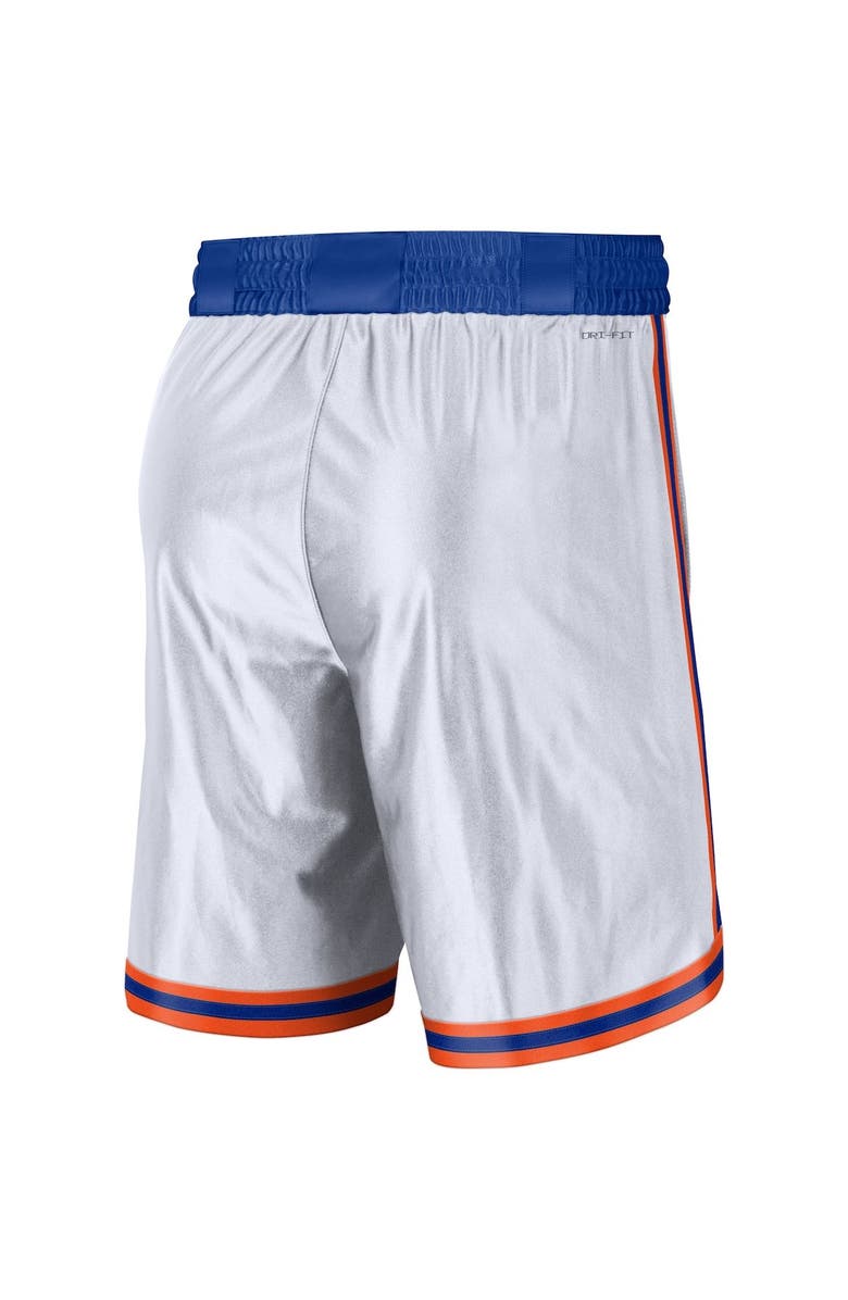 Nike Men's Nike White/Blue New York Knicks 2021/22 Classic Edition Swingman Performance Shorts, Alternate, color, 