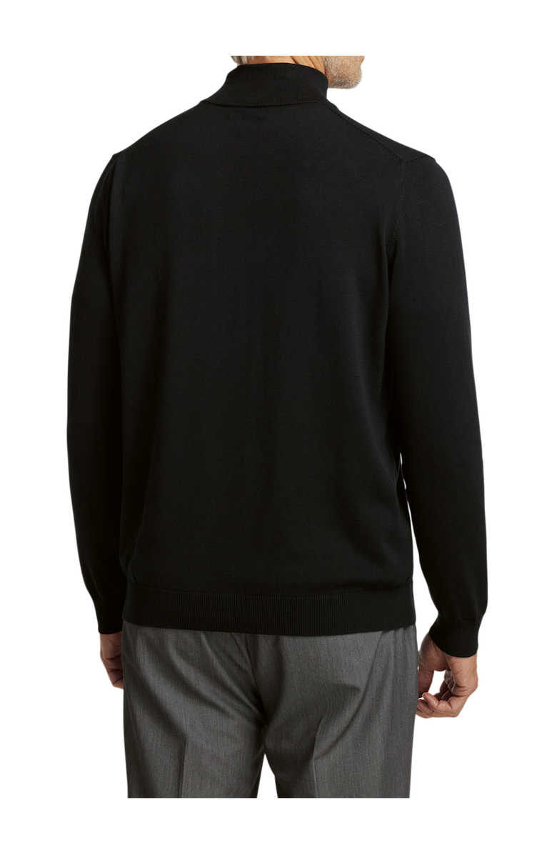 Paul Fredrick Supima Cotton Mock Neck Sweater, Alternate, color, Black