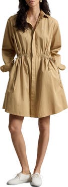 Polo Ralph Lauren Drawcord Cotton Shirtdress