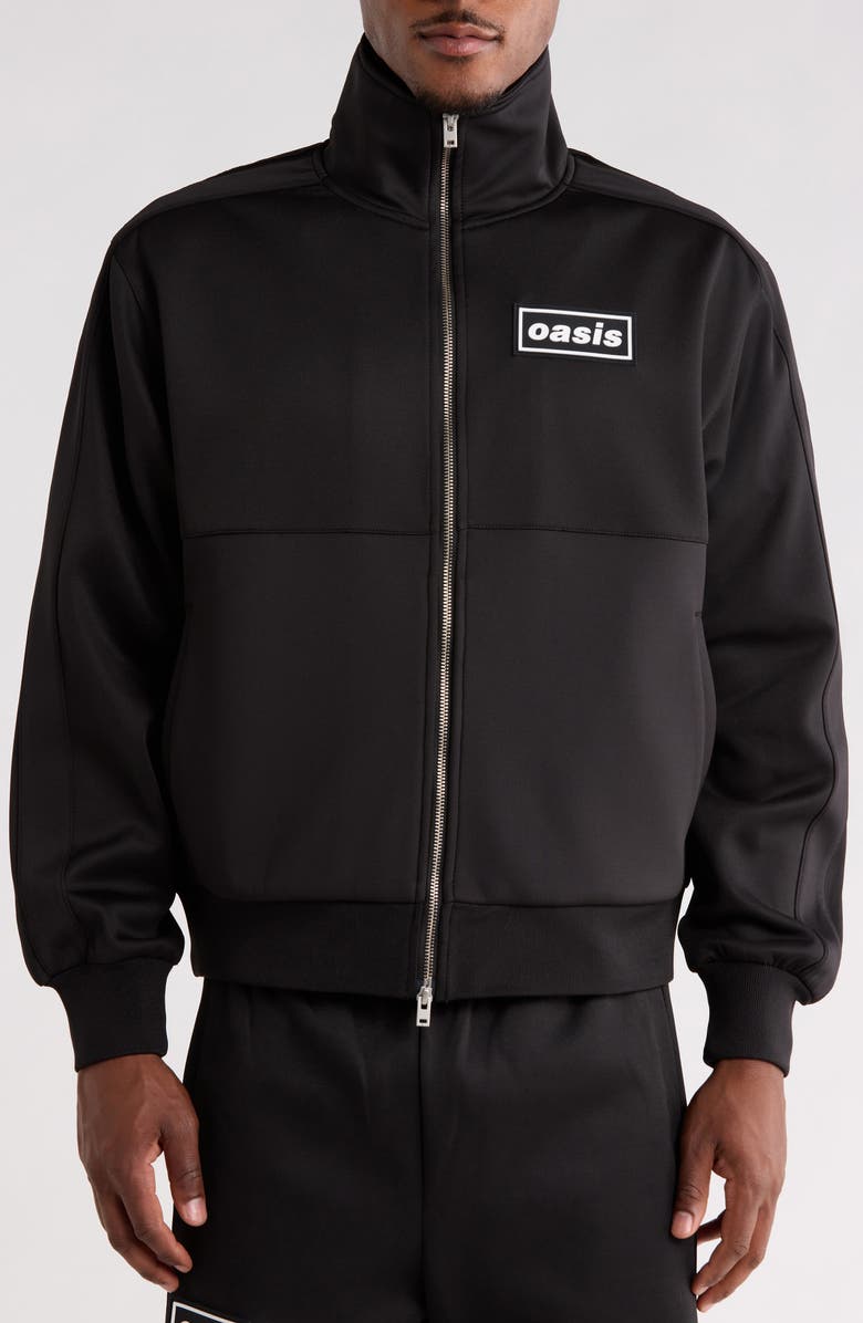 PLEASURES Forever Track Jacket, Alternate, color, Black