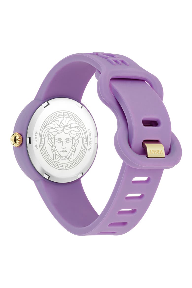 Kids' Medusa Pop Silicone Strap Watch, 32mm, Alternate, color, PURPLE