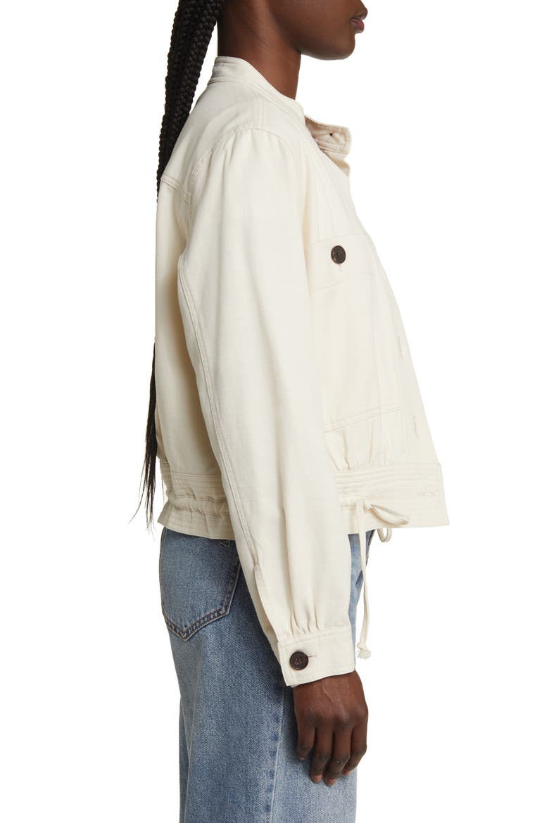 Alma Cotton Blend Jacket, Alternate, color, ECRU