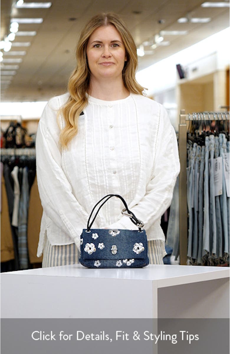 The Mini Dual Sequin Daisy Denim Top Handle Bag, sales video thumbnail