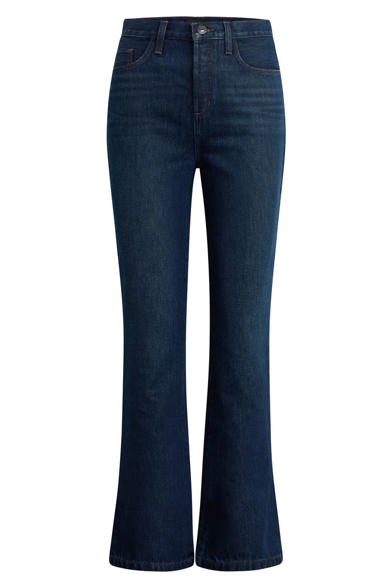 The Valentina Split Hem Super High Waist Bootcut Jeans, Alternate, color, BELMONT