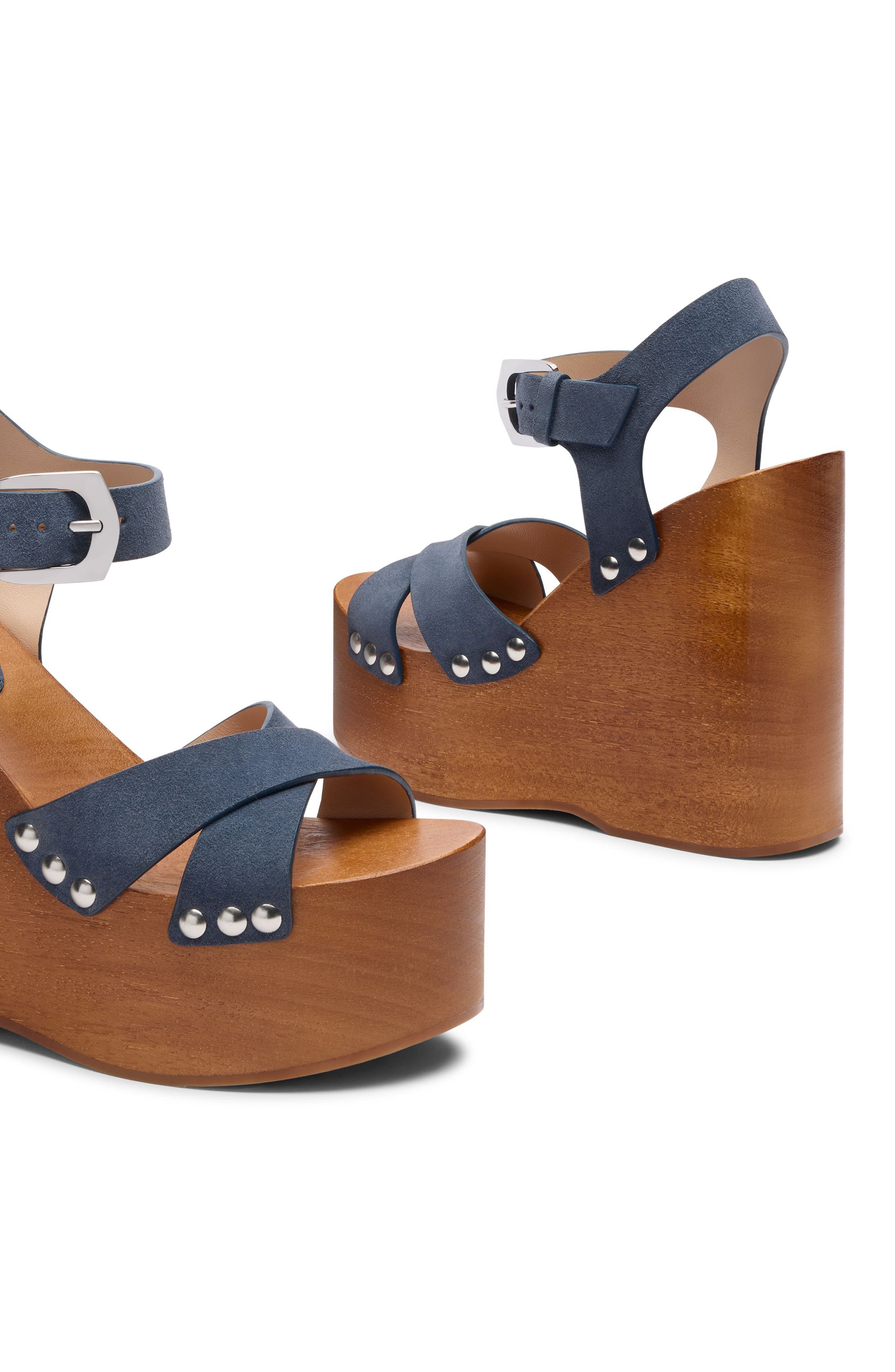 Kate Clog Wedge Sandal, Alternate, color, STORMY BLUE