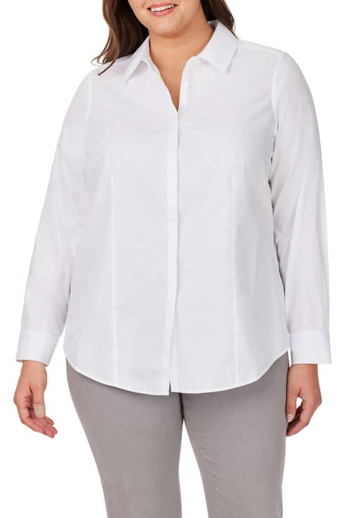 Thea Long Sleeve Cotton Button-Up Shirt